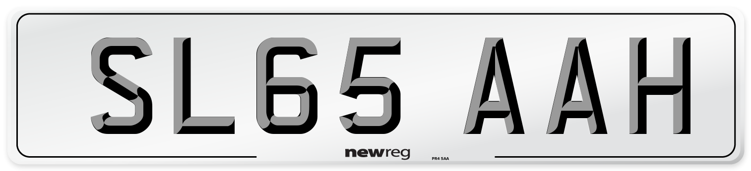 SL65 AAH Number Plate from New Reg
